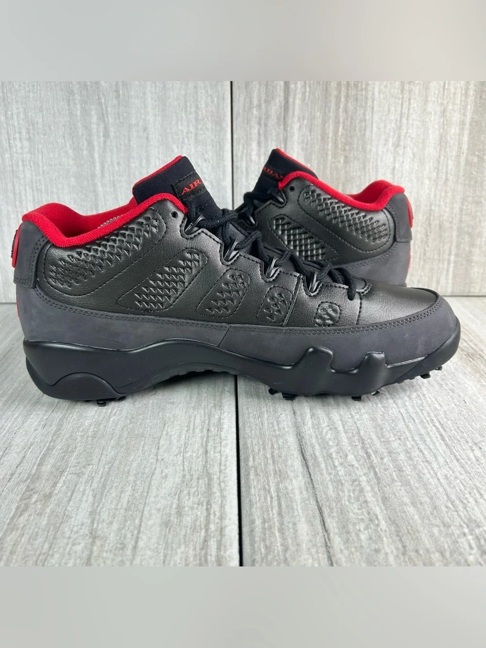 NEW Air Jordan 9 Retro Low Charcoal Golf Cleats Sneaker fj5934-002 Mens Size 9.5
